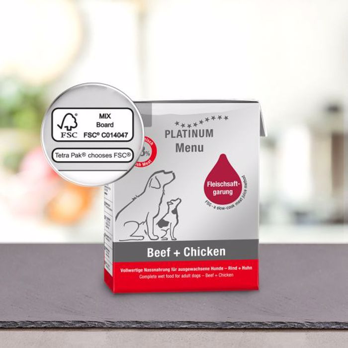 PLATINUM MENU uGI TROFI SKuLOu ADULT BEEF-CHICKEN 375gr